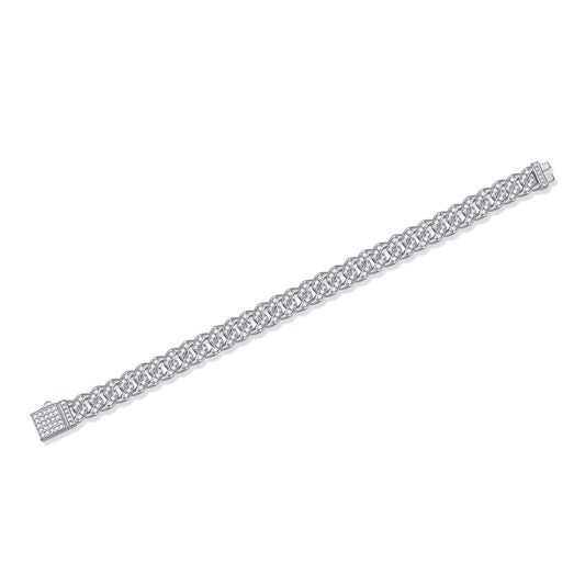 1The Light Of Faith Luxury Fashion Mossan Diamond S925 Silver Bracelet Prohibit Tk Sales - 5 - CJ