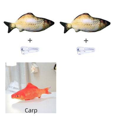 Without Cat Nip Version - Electric Jumping Fish Simulation Electric Fish Toy - 0 - CJ - Set A - CJWJWJMR00725 - Set A