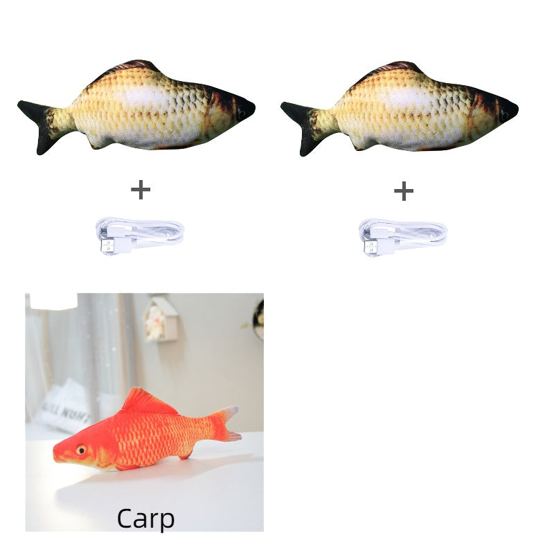 Without Cat Nip Version - Electric Jumping Fish Simulation Electric Fish Toy - 0 - CJ - Set A - CJWJWJMR00725 - Set A