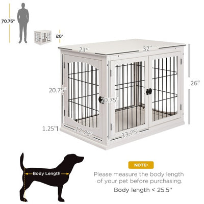 Small Kennel End Table With Two Open Sides And Lockable Door - 5 - cjdroshippping