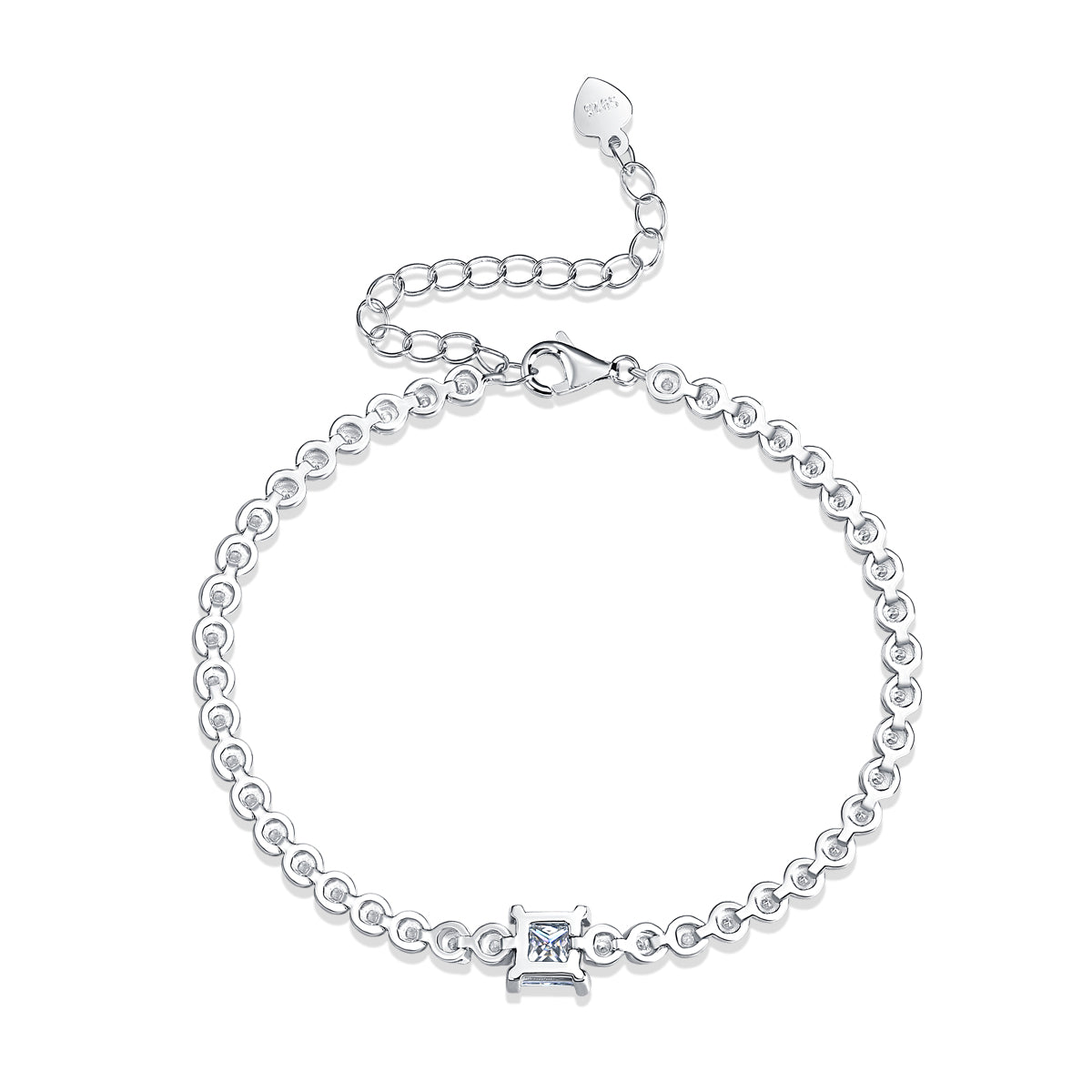 1Rubik’s Cube Luxury Fashion Mosan Diamond Silver Jewelry Comparable To Natural Diamond Bracelet Prohibit TikTok sales - 5 - CJ