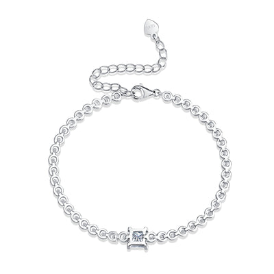 1Rubik’s Cube Luxury Fashion Mosan Diamond Silver Jewelry Comparable To Natural Diamond Bracelet Prohibit TikTok sales - 5 - CJ
