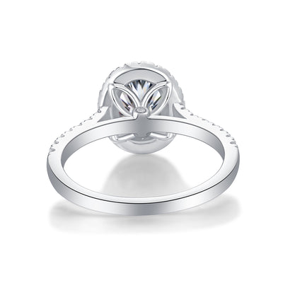 1Audrey Large Diamond Ring Luxury Fashion Set Moissanite Silver Ring Prohibit Tk Sales - 5 - CJ