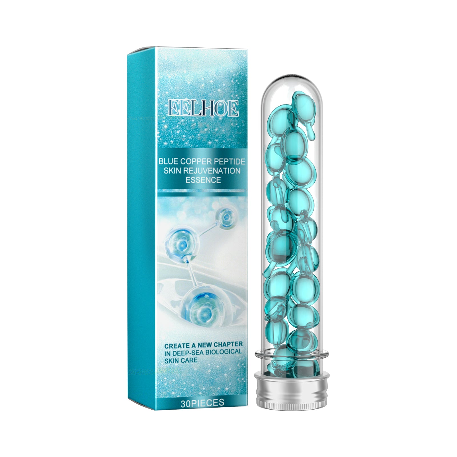 EELHOE Blue Copper Peptide Skin Rejuvenation Essence, Firming Skin Carry Bright Color Of Skin Refreshing Skin Facial Essence - 5 - CJ
