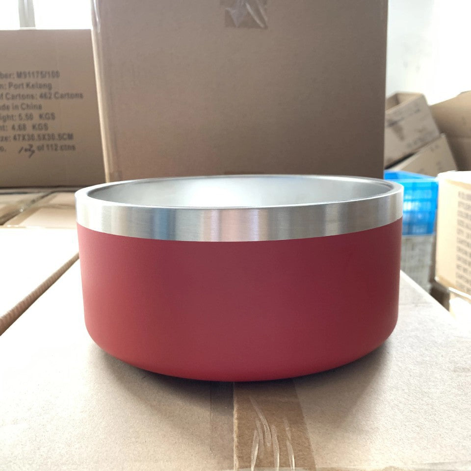 Stainless Steel Dog Bowl Upright Dog Bowl - 0 - CJ - Red - 64oz - CJGY100875908HS