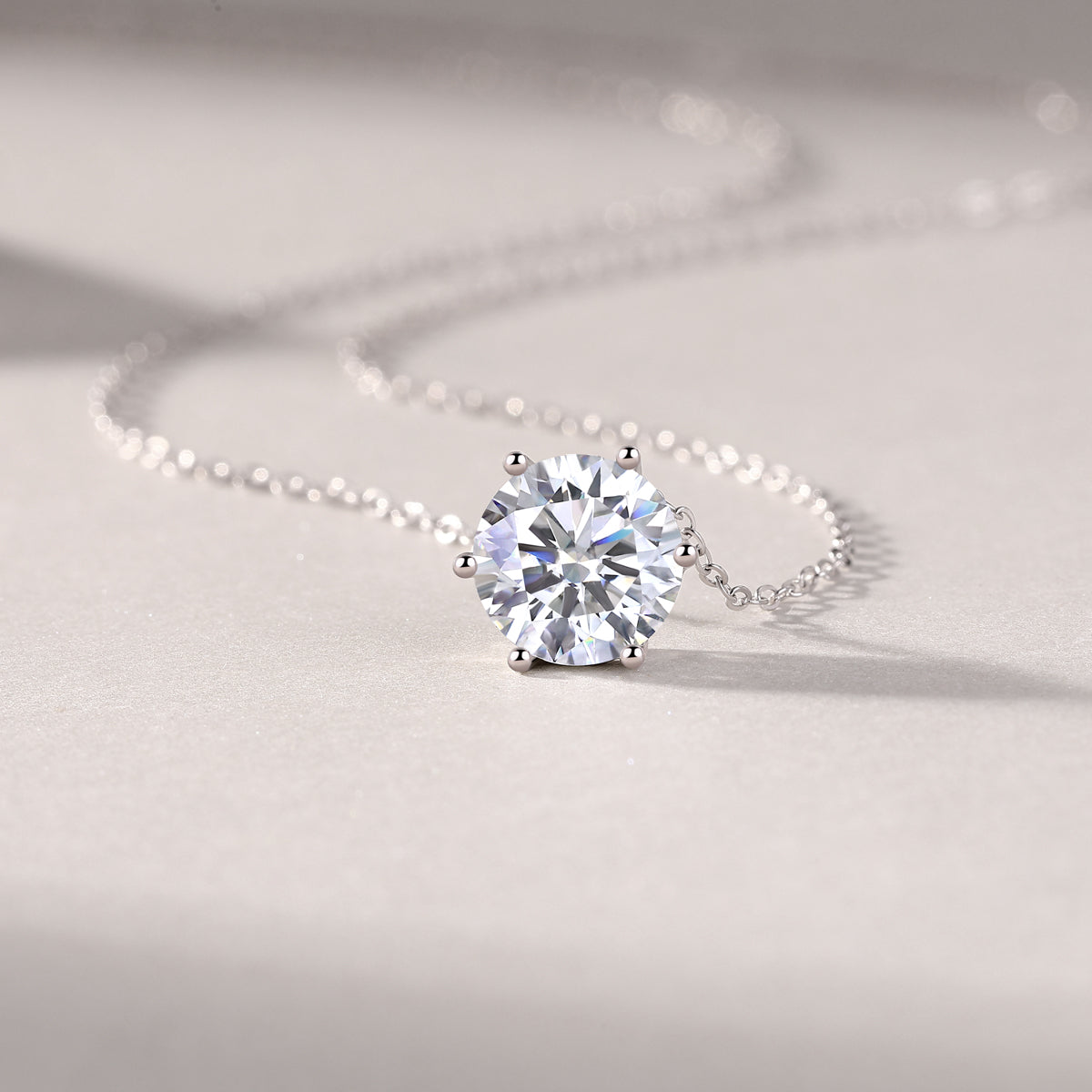 1Afternoon Rose Luxury Fashion Diamond Pendant Necklace Set With Mosan Diamond Silver Ornaments Prohibit TikTok sales - 5 - CJ