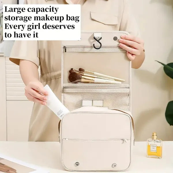 Women'S Pearl Portable Cosmetic Bag, Business Travel Hook Cosmetic Bag, Cosmetic Bag Large Capacity, Toilet Bag With Hook, Suitable For Toiletries, Cosmetics, Brushes And Other Items - 5 - CJ