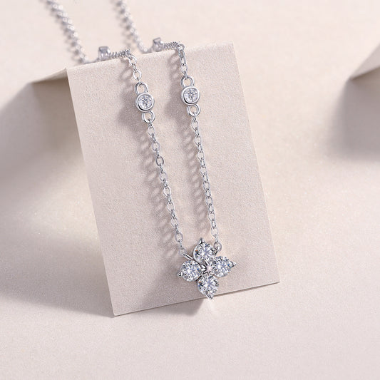 1Sweetheart Halo - A Fashionable And Luxurious Diamond Jewelry Pendant Set With 2 - carat Moissanite S925 Sterling Silver And Platinum Plating Prohibit TikTok sales - 5 - CJ