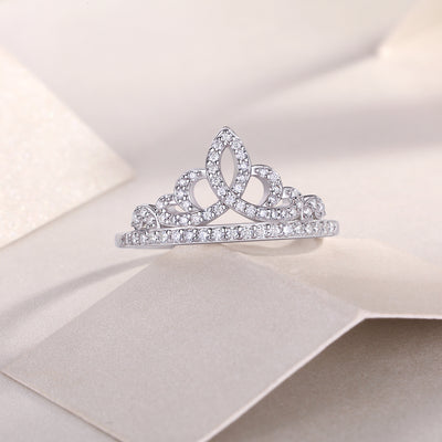 1Crown Diamond Ring Luxury And Stylish Moissanite Silver Ring Prohibit TikTok sales - 5 - CJ