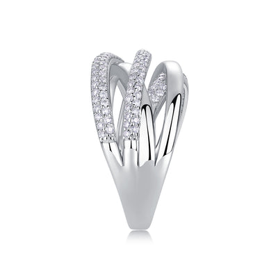 1Brilliant Interweaving - A Fashionable And Luxurious Jewelry Accessory Set With Moissanite S925 Sterling Silver And Platinum - plated Diamond Prohibit TikTok sales - 5 - CJ