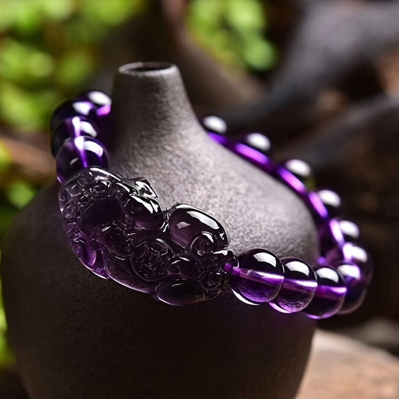 Purple Wealth Summons Feng Shui Bracelet - Attracts Prosperity, Brings Good Luck, Protects Wealth And Promotes Spiritual Growth - 5 - CJ
