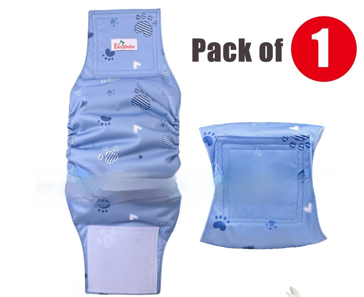 Pet Washable Physiological Dog Diaper Pants - 0 - CJ - Sapphire Blue - L - CJYD223173415OL
