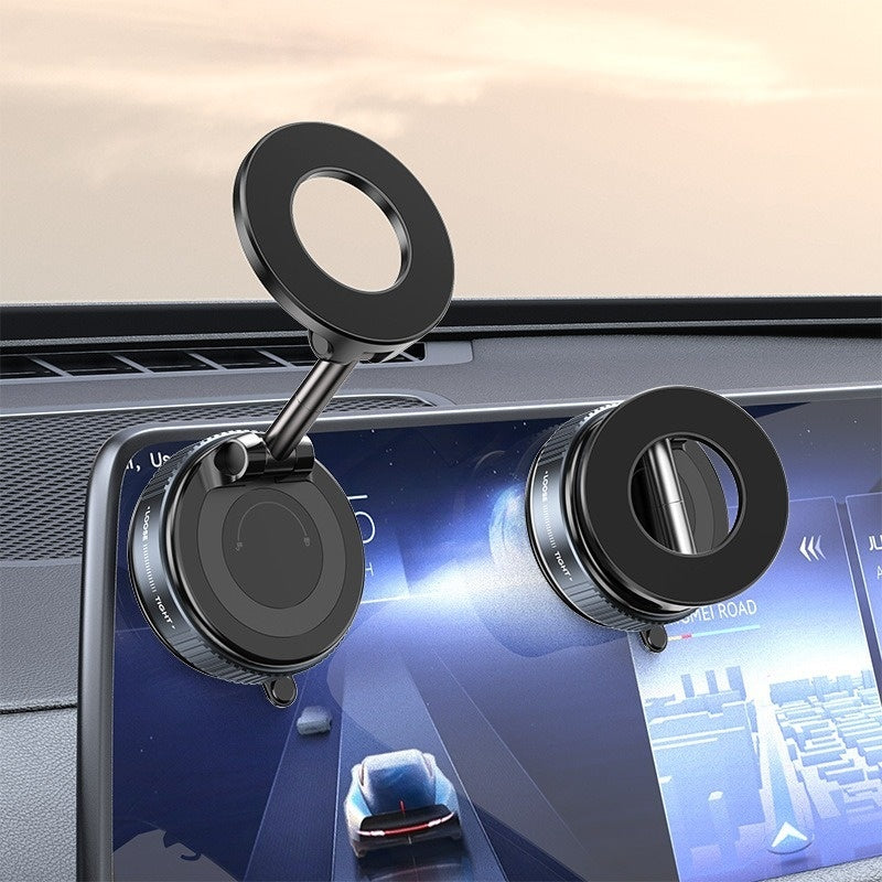 Magnetic Car Navigation Phone Holder Vacuum Sucker - 0 - CJ - K007 Black - CJYD243680703CX