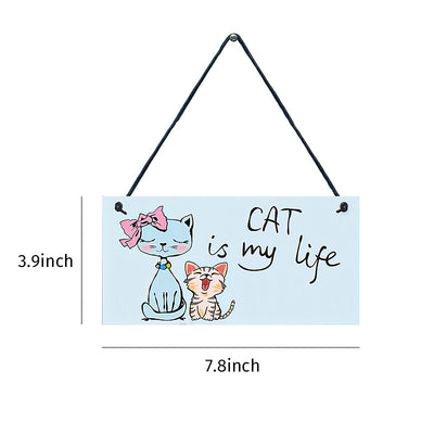 Wooden Cat Pendant For Pets Vintage Style - 0 - CJ