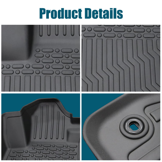 Car Floor Mats For 23 - 24 CRV Hybrid Black All - Weather TPE Rubber Car Mats - 5 - cjdropshipping