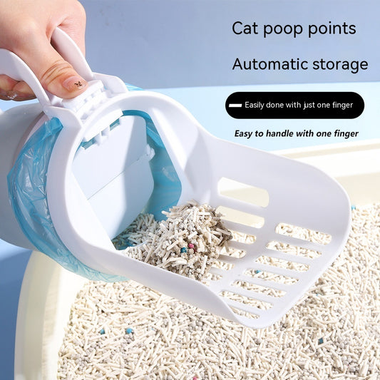 Upgrade Widen Cat Litter Shovel Scoop With Refill Bags Large Cat Litter Box Self Cleaning Cat Waste Bin System Pet Supplies Pet Products - 0 - CJ