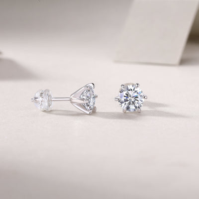 1Guardian Classic Six Claw Luxury Fashion Diamond Earrings Stud Set Mosan Diamond Silver Jewelry Prohibit TikTok sales - 5 - CJ