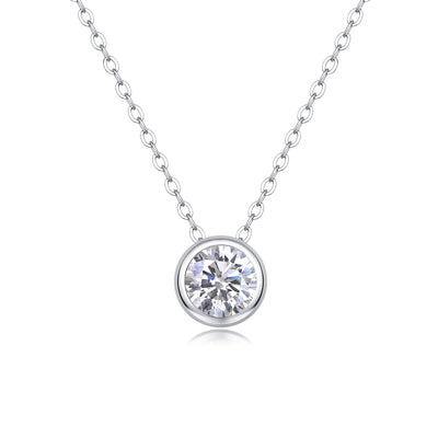 1Purity - A Fashionable And Luxurious Diamond Jewelry Pendant Set With 1 - carat Moissan Diamond S925 Sterling Silver Prohibit TikTok sales - 5 - cj