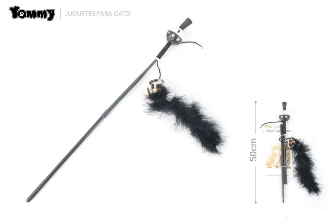 Small Ball Chicken Feather Cat Teaser - 5 - CJ
