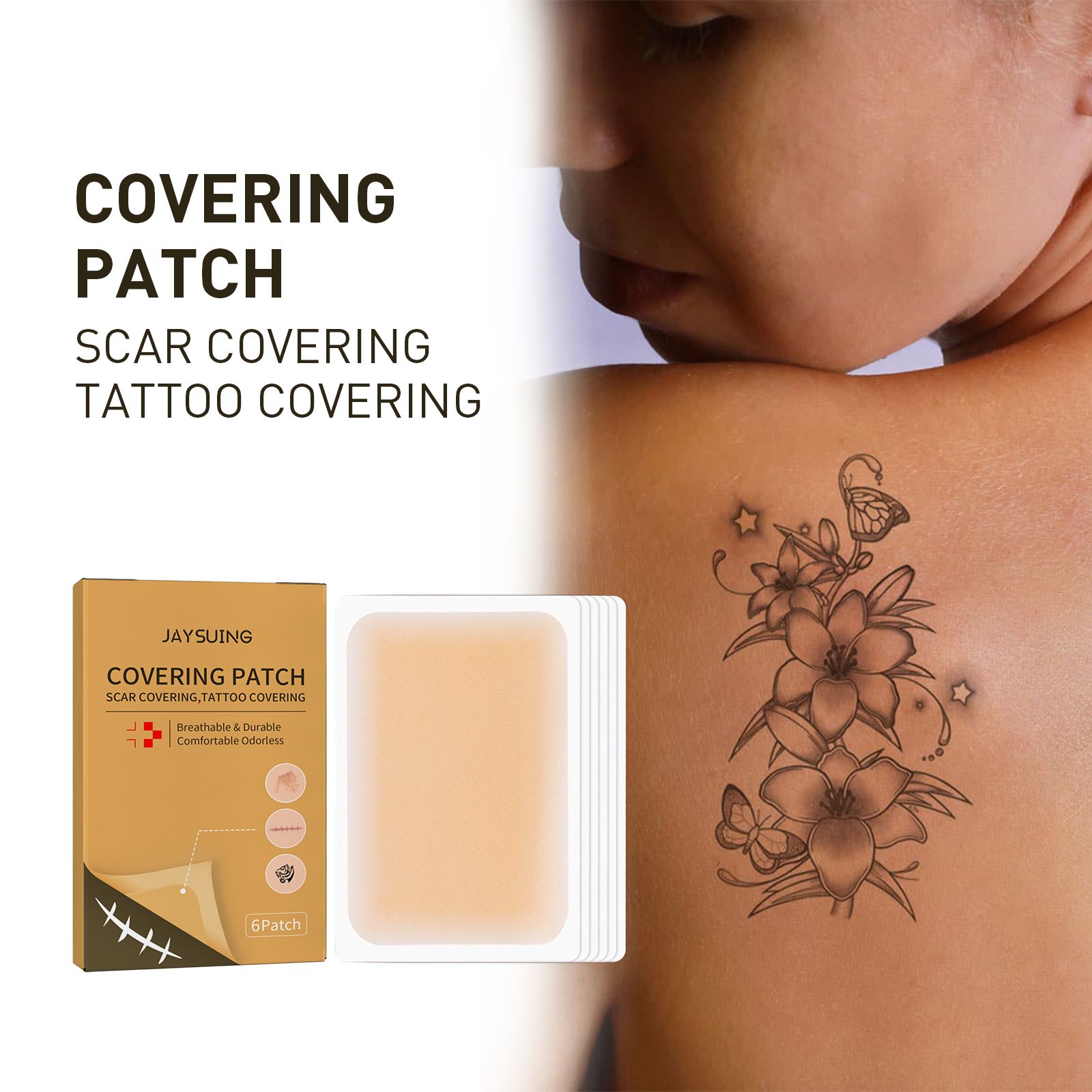 Jayswing Invisible Concealer Skin Mask Concealer Tattoo Scar Mask Invisible Waterproof Skin Mask - 5 - CJ