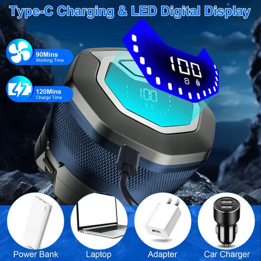 Cordless Electric Head Shaver For Men 6D Magnetic Floating Head IPX6 Waterproof Wet Dry Shaving Electric Razor Type - C Rechargeable Trimmer With LED Digital Display For Bald Man - 5 - CJ