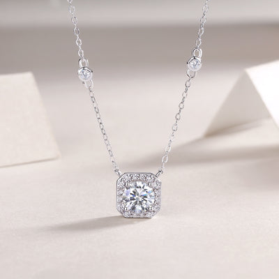 1Flower Love - A Fashionable And Luxurious Diamond Jewelry Pendant Set With 1 - carat Moissan Diamond S925 Sterling Silver And Platinum Plating Prohibit TikTok sales - 5 - cj