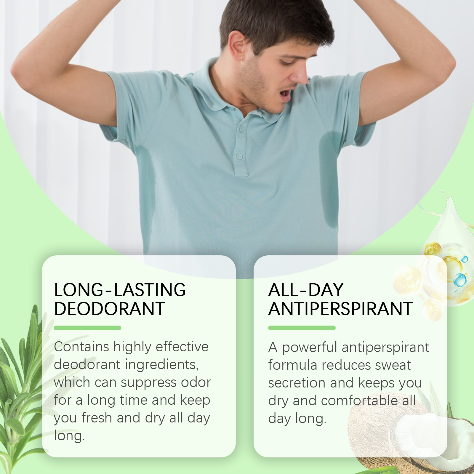 OUHOE Underarm Treatment Spray, Lasting Fragrance Improve Body Odor Underarm Odor Clean And Moisturizing Body Care - 5 - CJ