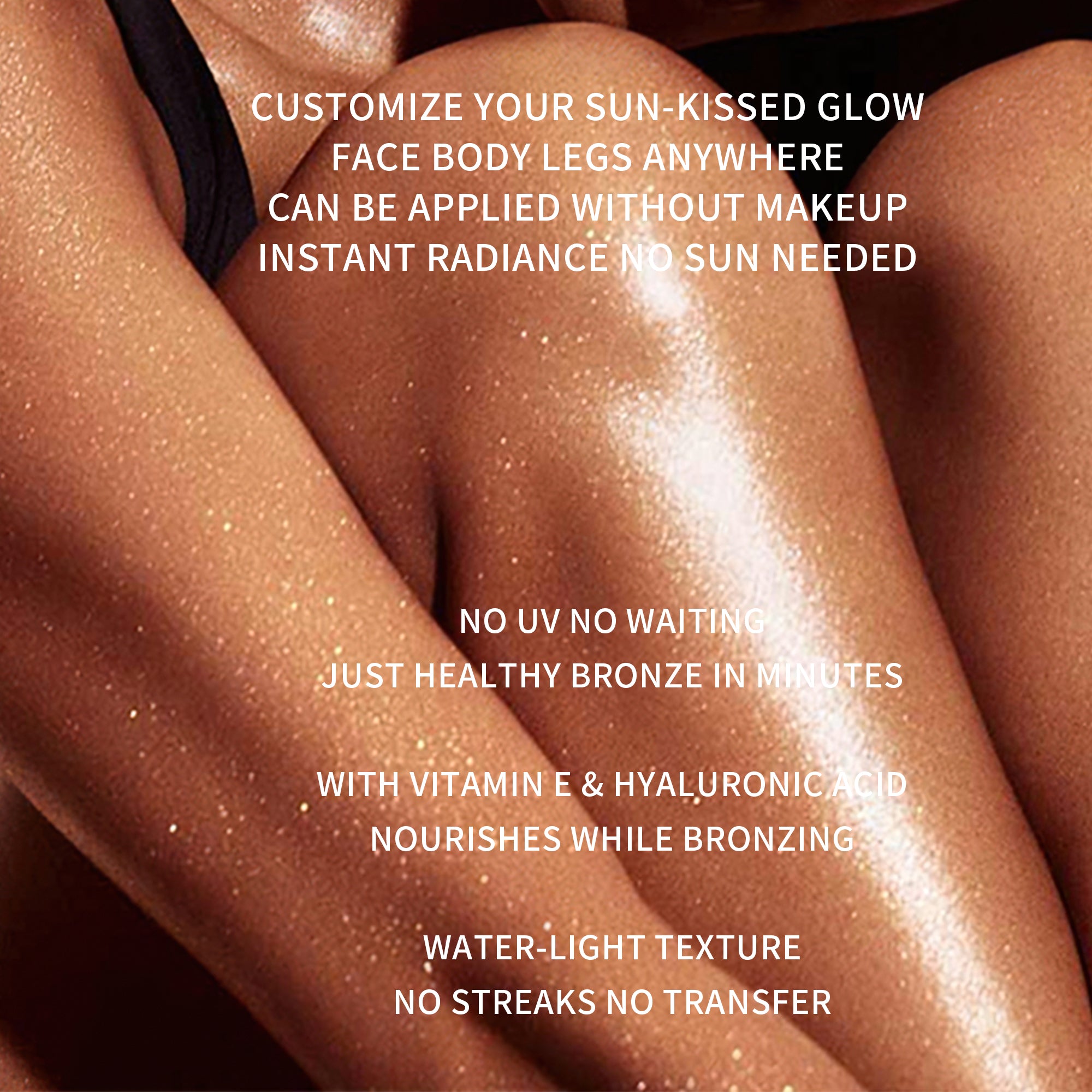 Bronzing Self - Tanner Lotion, Quick - Dry, Long - Lasting, Sunless Tanning For All Light Beige Tones, Vegan & Paraben - Free - 5 - CJ
