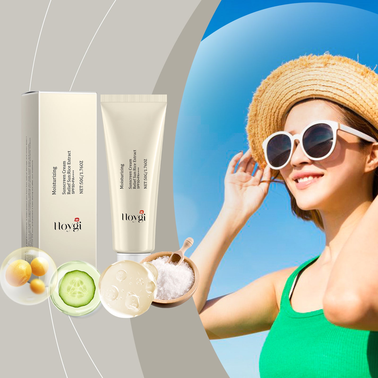 Hoygi Moisturizing Protective Cream, Summer Outdoor Uv Isolation Protection Refreshing Skin Moisturizing Protective Cream - 5 - CJ