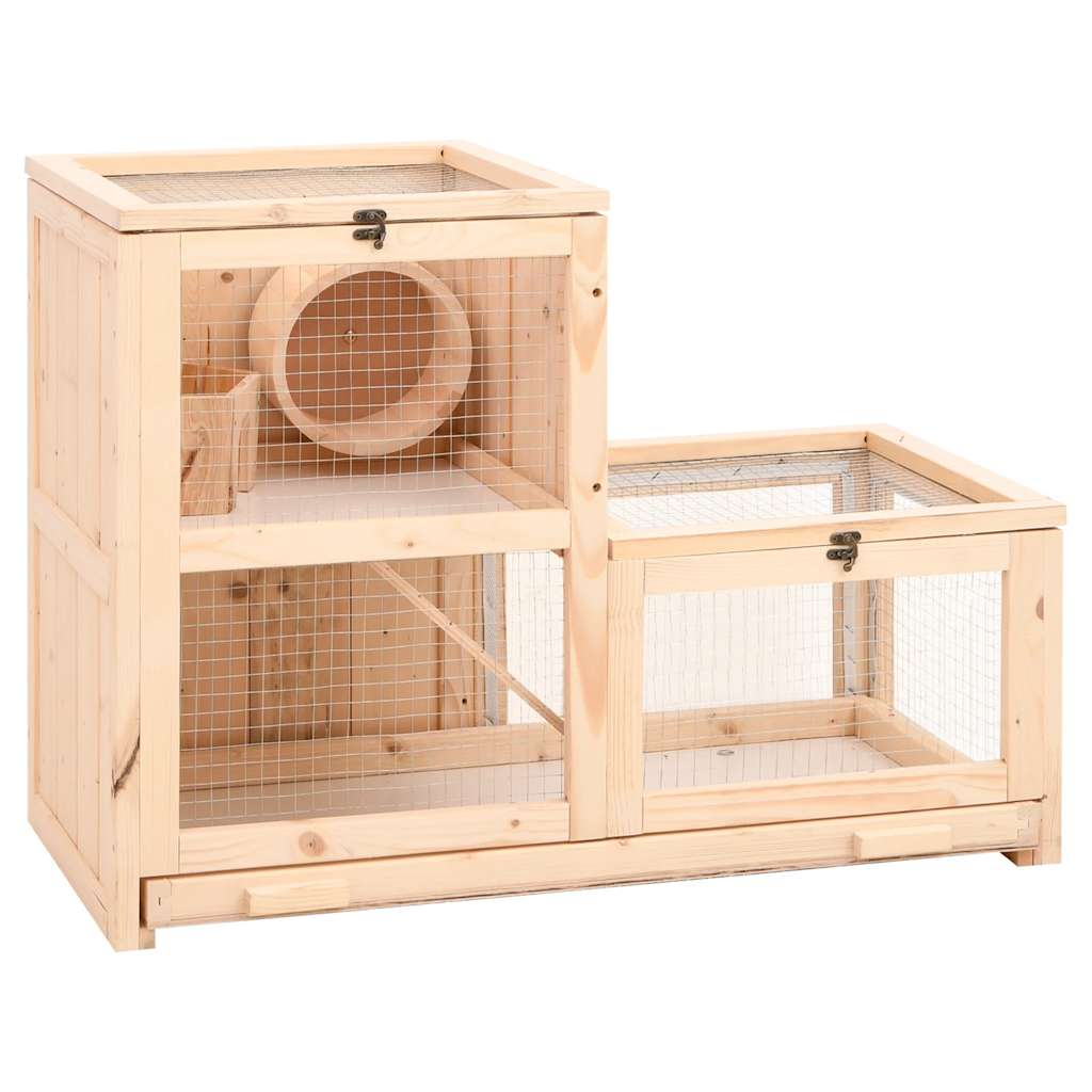 Hamster Cage 81x40x60 cm Solid Fir Wood - 5 - CJ