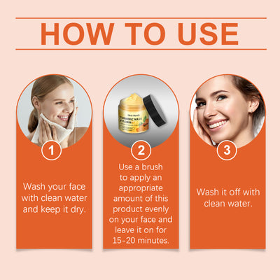 West&Month Vitamin C Turmeric Mud Mask Facial Cleansing, Hydrating, Moisturizing And Firming Skin Smear Vitamin C Mud Mask - 5 - CJ