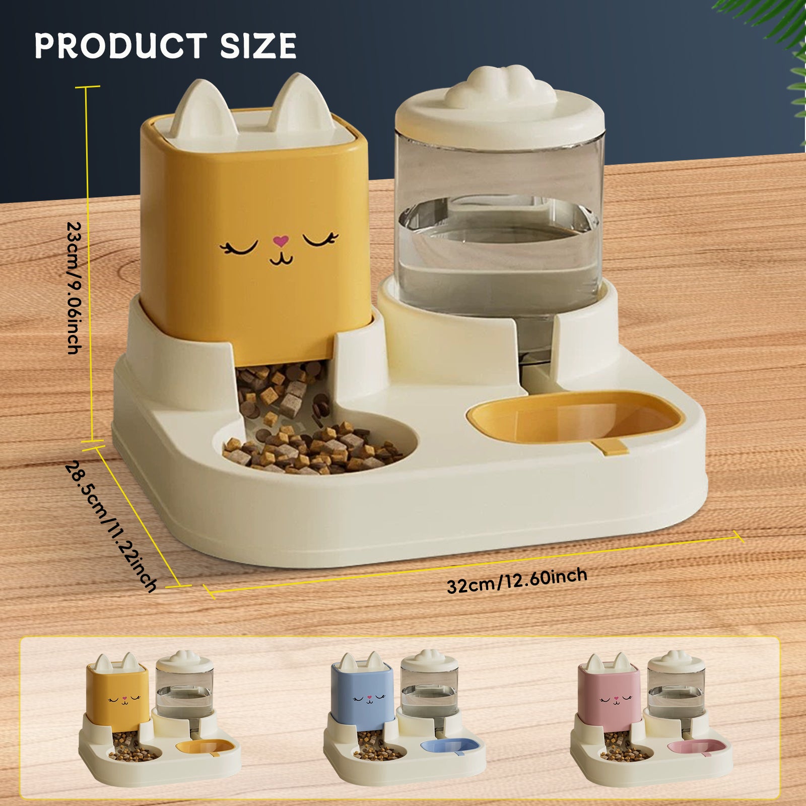 Super Cute Appearance Pet Feeding And Drinking Device, Cleverly Designed With Dry And Wet Separation, Automatic Water Addition, Universal For Cats And Dogs, Easily Solves Feeding Problems, And Makes P - 5 - CJ