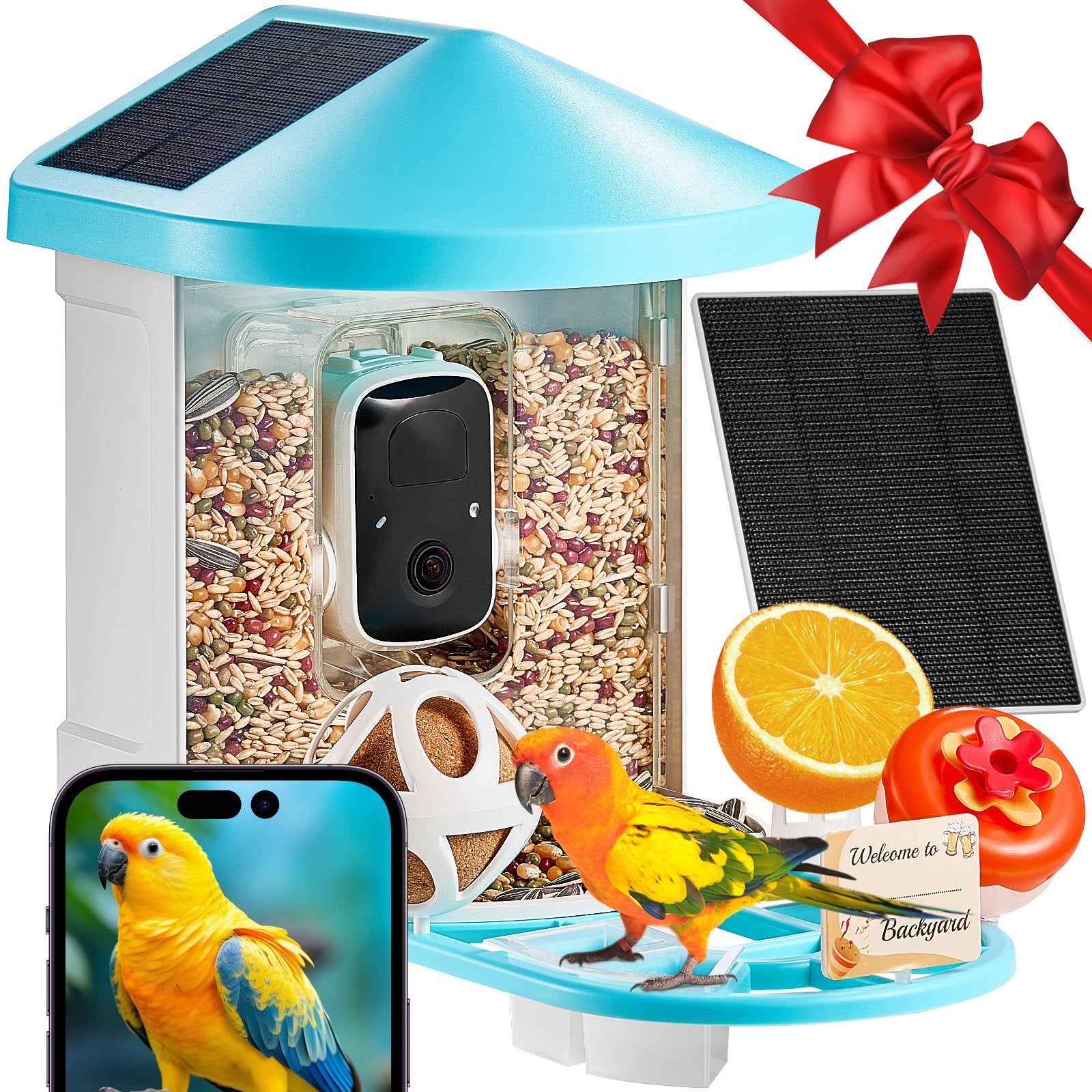 Smart Bird Feeder With Camera AI Identify 10000+ Bird Specie Solar - Powered - 5 - CJ