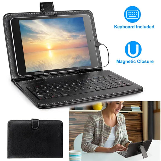 7.9in Protective Keyboard Case W/ Keyboard PU Leather Back Stand Tablet Cover Via USB 2.0 Cable - 5 - CJ