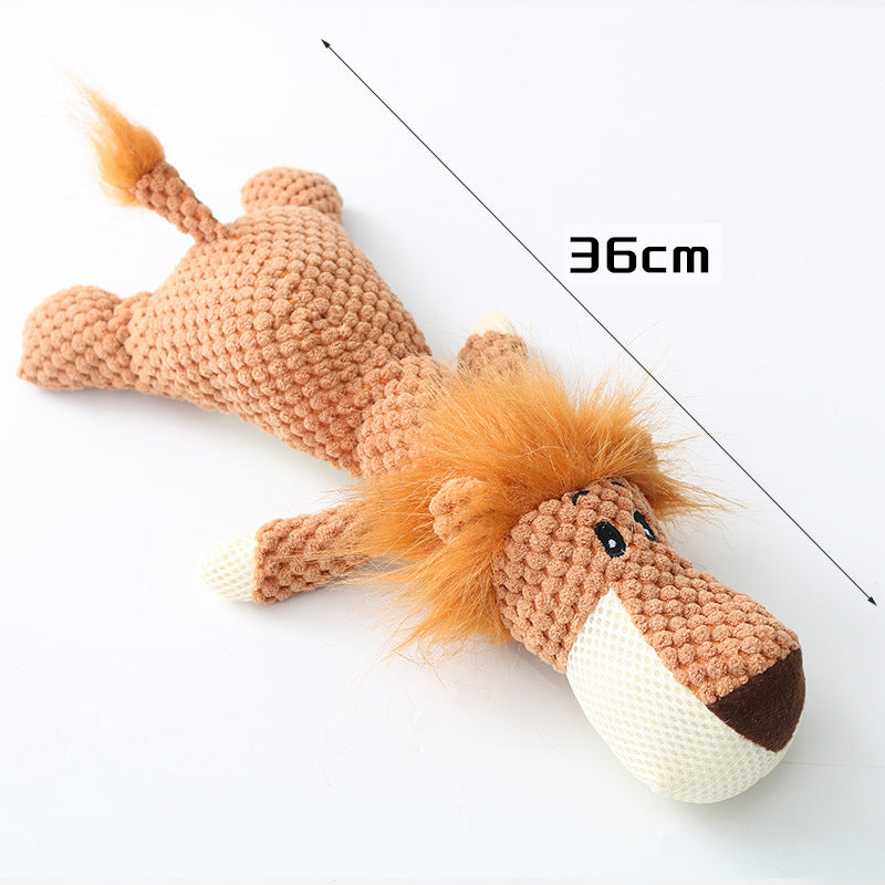 Plush Cartoon Puppy Dog Toy Pet Dog Chew Squeak Toys For Small Dogs Teeth Grinding Pet Products Dog Accessories - 5 - CJ