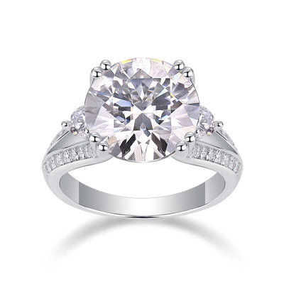 1Elegant Radiance - A Fashionable And Luxurious Jewelry Piece Set With 5 - carat Moissanite S925 Sterling Silver And Platinum - plated Diamond Prohibit TikTok sales - 5 - CJ