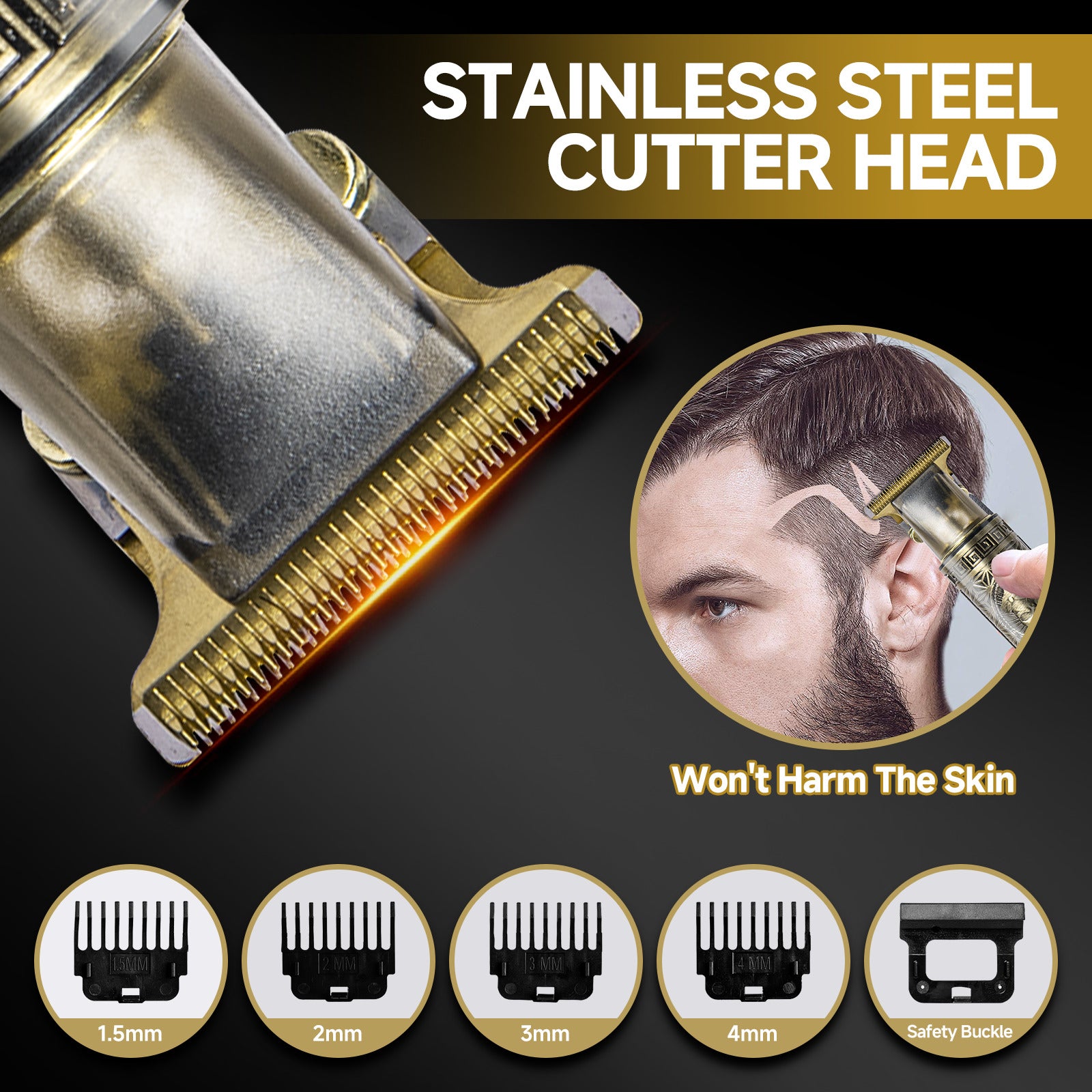 Professional Mens Hair Clippers Shaver Trimmers Machine Cordless Beard Electric - 5 - CJ