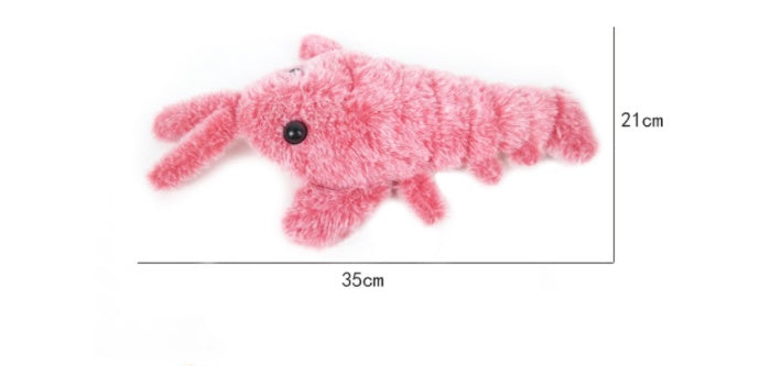 Pet Toys Electric Jumping Shrimp USB Charging Simulation Lobster Funny Cat Plush Pets Toy - 0 - CJ