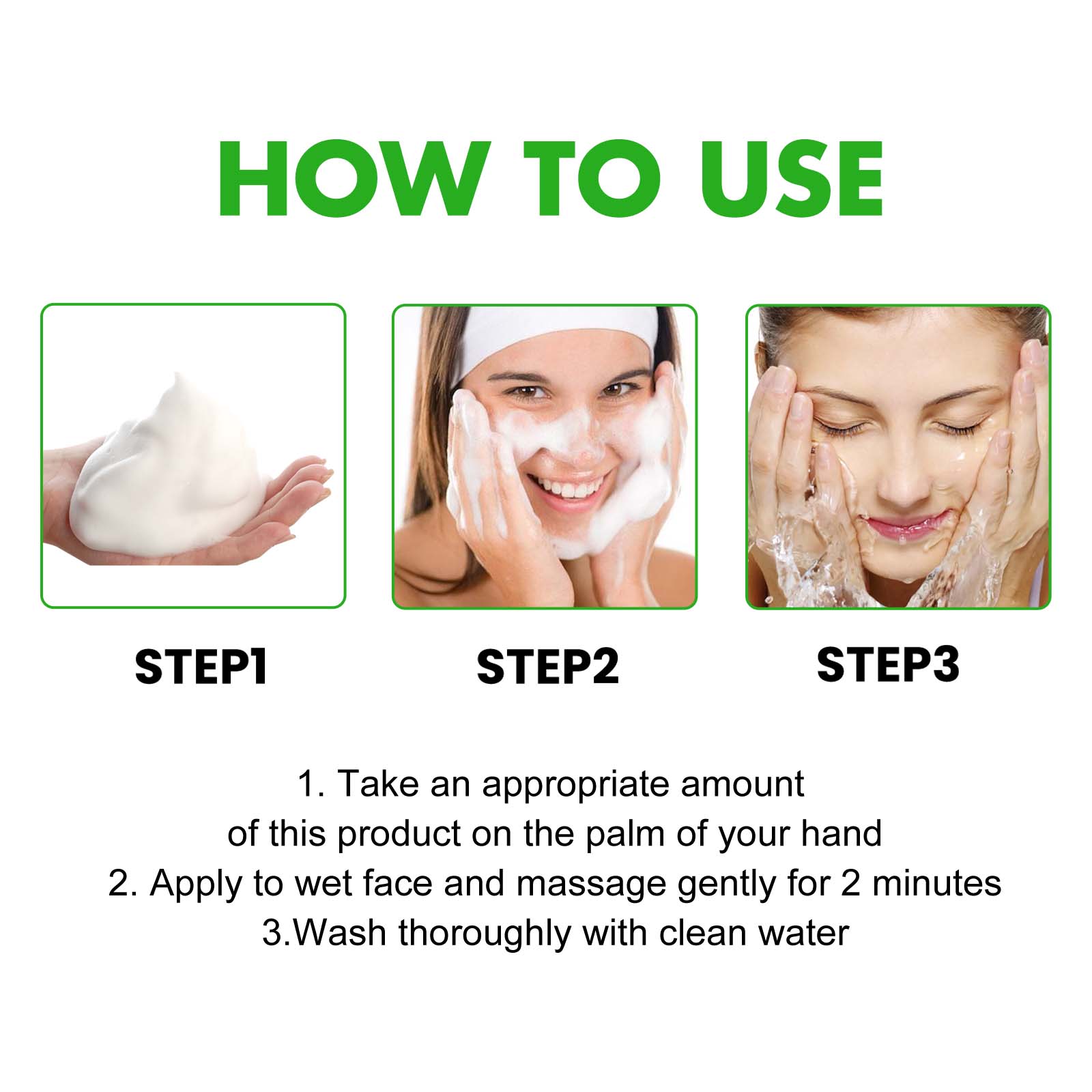 EELHOE Anti Acne Facial Wash, Deep Clean Oil Dirt Blackhead Acne Shrink Pores Refreshing And Comfortable - 5 - CJ
