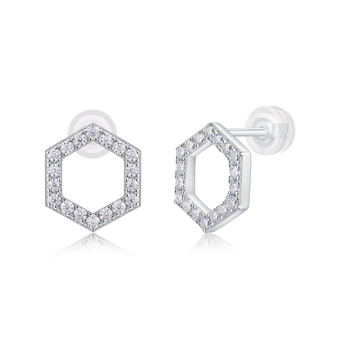 Empowering The Future - Fashionable, Trendy And Affordable Jewelry With Moissanite S925 Sterling Silver And Platinum-plated Stud Earrings