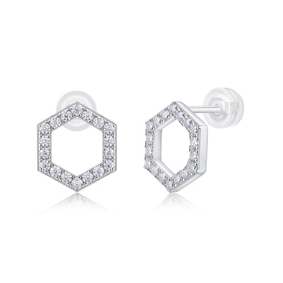 1Empowering The Future - Fashionable, Trendy And Affordable Jewelry With Moissanite S925 Sterling Silver And Platinum - plated Stud Earrings Prohibit TikTok sales - 5 - cjdropshipping