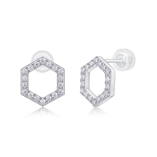 1Empowering The Future - Fashionable, Trendy And Affordable Jewelry With Moissanite S925 Sterling Silver And Platinum - plated Stud Earrings Prohibit TikTok sales - 5 - cjdropshipping
