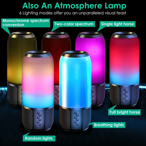 Wireless Portable Speaker Loud Stereo Speaker With Color Changing Light Radio Party TWS Speaker For Home Outdoor Travelling - 5 - CJ