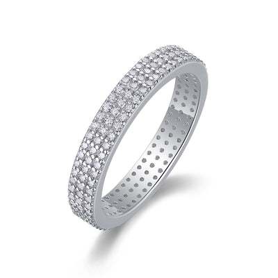 1Light Up The Moments - A Fashionable Jewelry Ring Set With Moissanite S925 Sterling Silver And Platinum - plated Diamond Prohibit TikTok sales - 5 - CJ