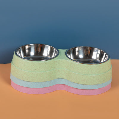 Double Pet Bowls Dog Food Water Feeder Stainless Steel Pet Drinking Dish Feeder Cat Puppy Feeding Supplies Small Dog Accessories - 5 - CJ