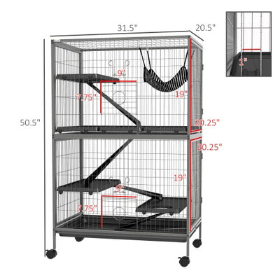 5 Tiers Of Small Animal Cages, Ferret Cages, Large Chinchilla Cages With Hammock Fittings And Heavy Duty Wires - 5 - CJ