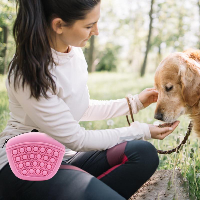 Bag Silicone Feed Dogs Treat Pouch Pet Training Bag Bundle Pocket Waist Pack Pet Portable Dog Training Waist Bag Treat Snack Bait Dogs Soft Washable Outdoor Feed Storage Pouch Food Reward Silica Bags - 5 - CJ