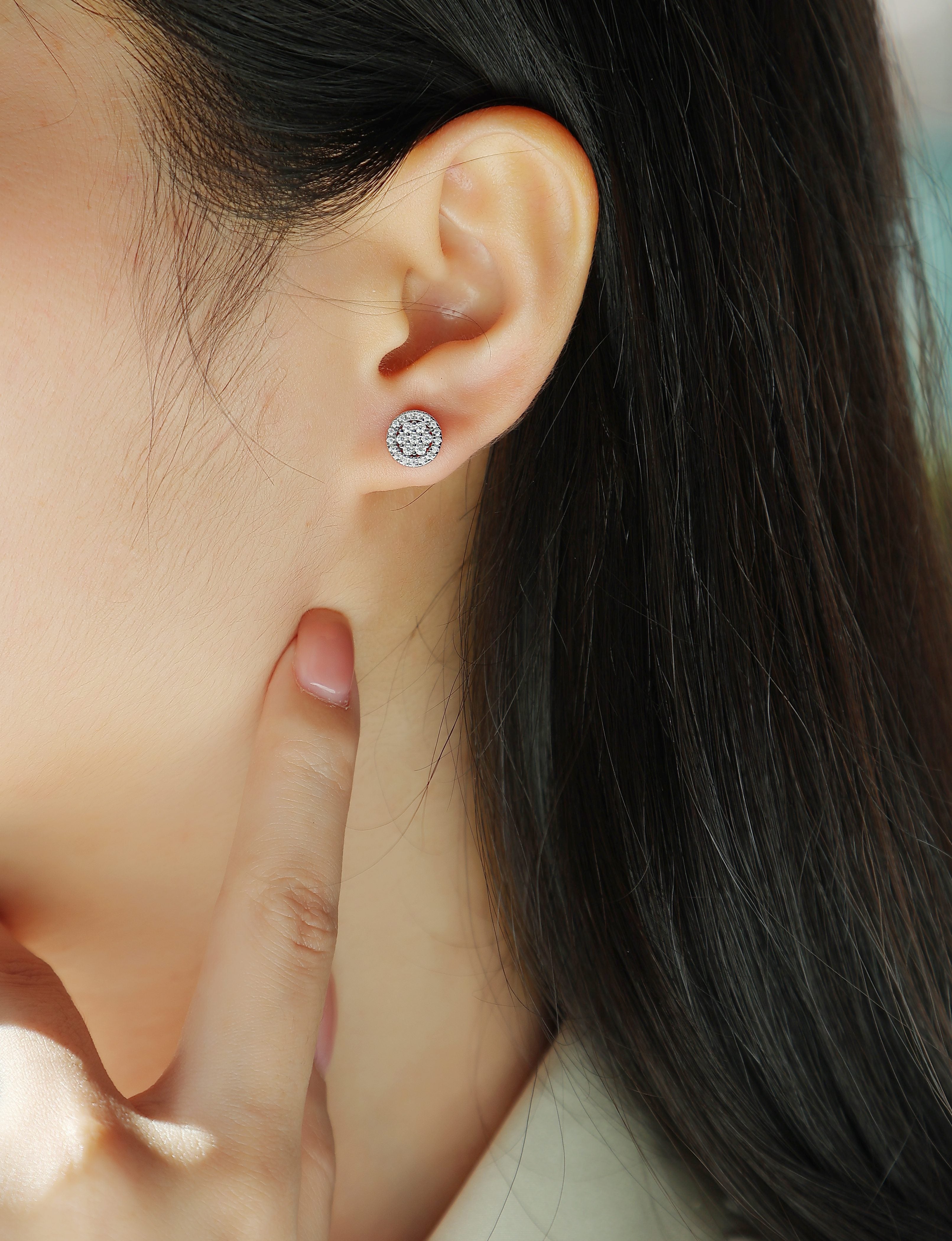 1Cosmic Conjecture - Fashionable And Luxurious Diamond Jewelry Set With Moissanite S925 Sterling Silver And Platinum - plated Stud Earrings Prohibit TikTok sales - 5 - cjdropshipping