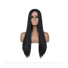 40Inch 100cm Long Women's Long Straight Black Wig Anime Costume Party Wig - 5 - CJ