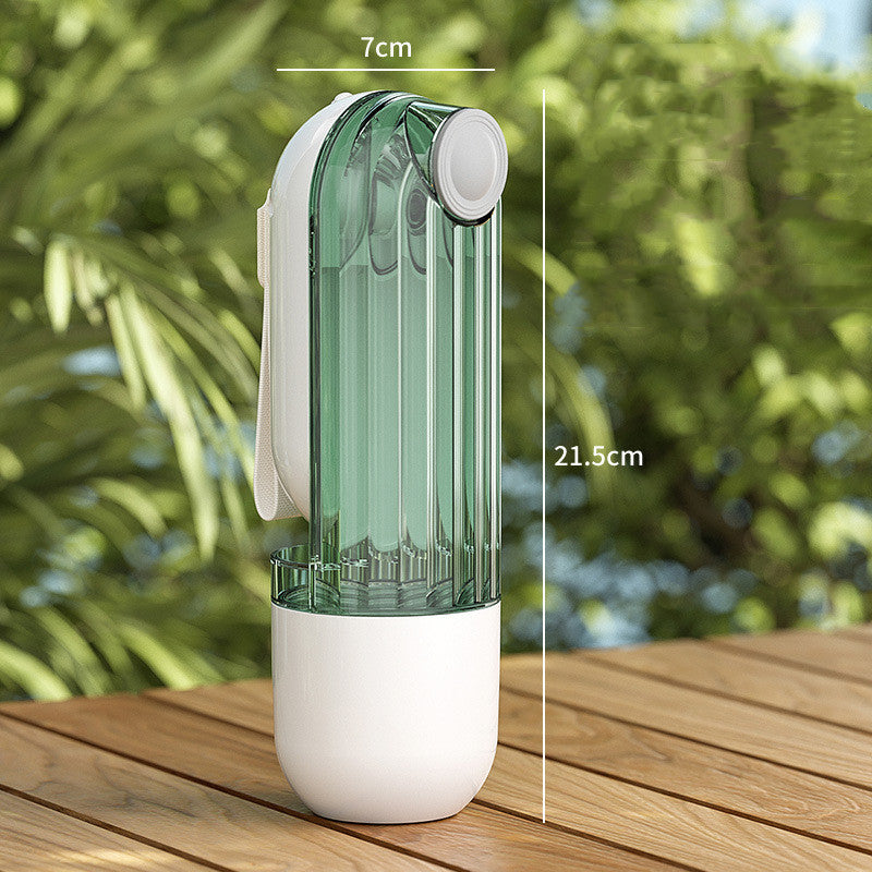 2 In 1 Pet Water Cup Segment Design Green Dog Walking Portable Drinking Cup Dog Feeding Supplies Pet Supplies Dog Walking Water Feeder Pets Products - 0 - CJ
